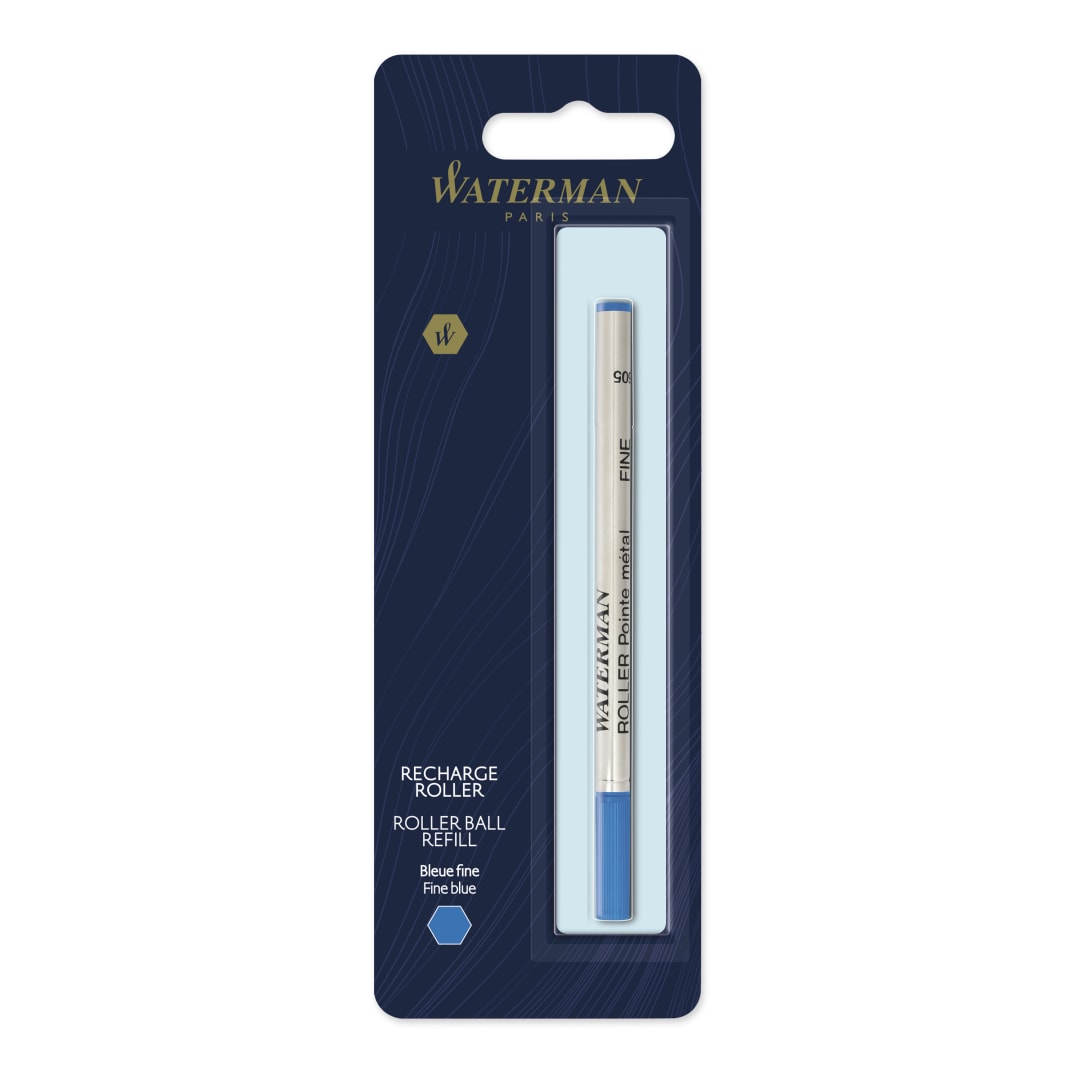 Waterman recambio para bolígrafos rollerpunta fina con tinta azulpaquete de 1