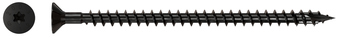 Simpson Strong-Tie SDCF12X200-R25 Strong-Drive® SDCF TIMBER-CF Screw — 0.470 in. x 7-7/8 in. T50, E-Coat® (25-Qty) (Pack of 6)