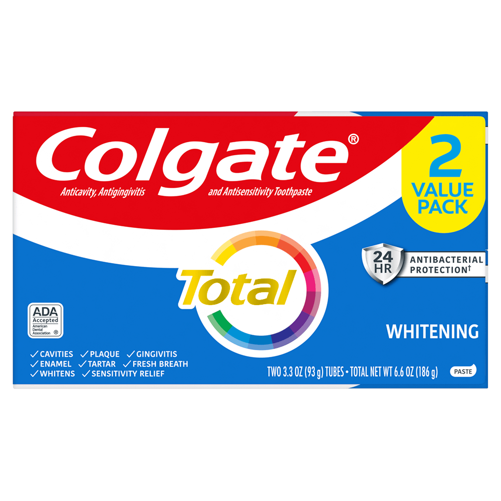 Colgate Total Whitening Toothpaste, 3.3 oz. 2-pack