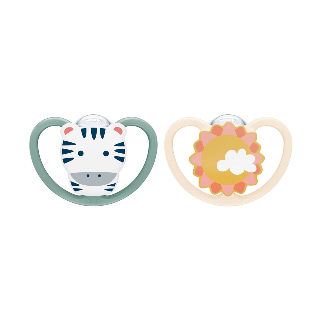 NUK® Space Glow-in-the-Dark Orthodontic Pacifiers, 6-18 months