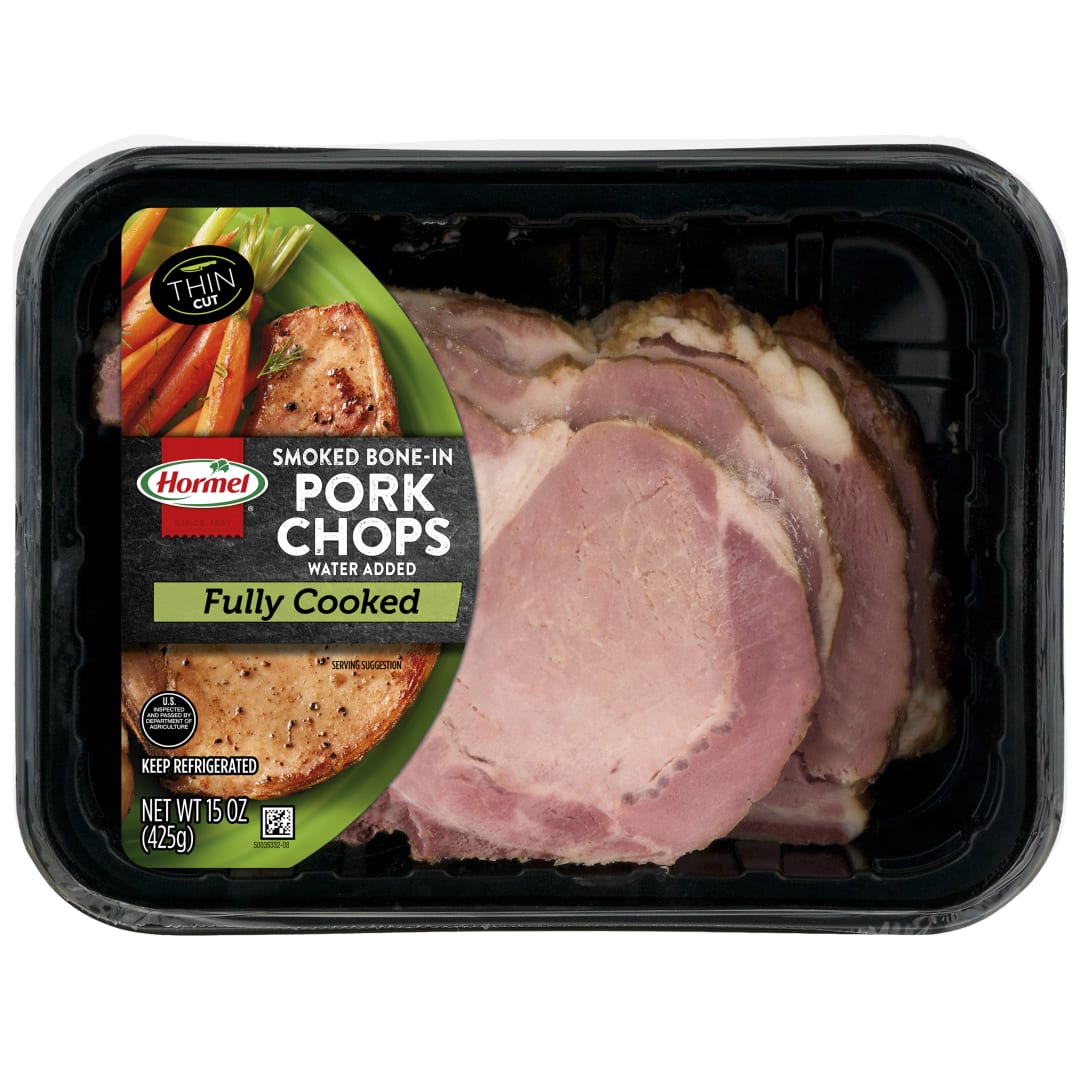 HORMEL Bone In Smoked Pork Chop Sliced Thin