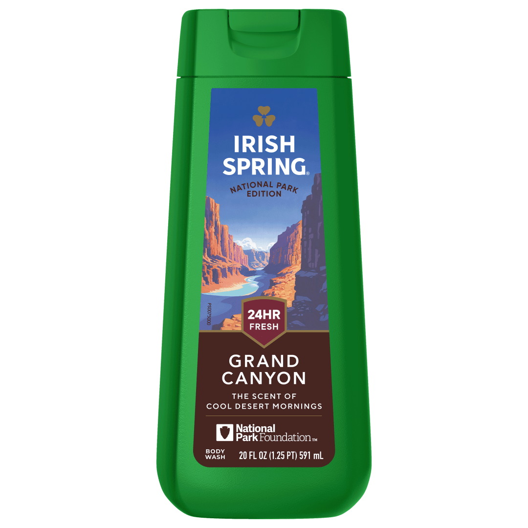 Limited Edition Irish Spring Grand Canyon Moisturizing Body Wash for Men, 24-hour Fresh, Face and Body Wash, Men’s Body Wash, Paraben Free, Refreshing Herbal Scent, 20 fl oz Bottle