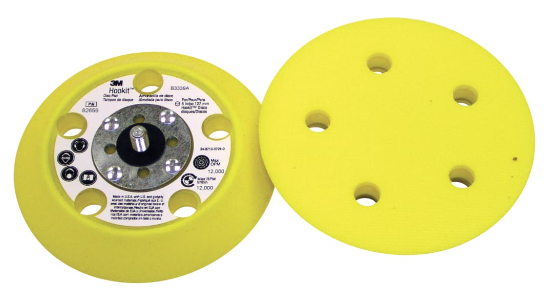 3M™ Hookit™ D/F Disc Pad 82659, 5 in x 3/4 in 5/16-24 External 5 Holes, 10 per case