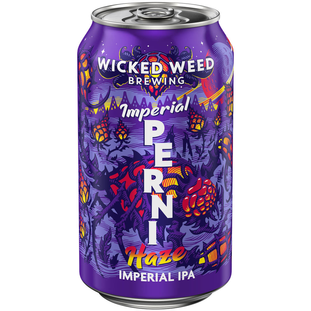 Wicked Weed Imperial Perni Haze 12 oz Single CAN 9_1ABV - Plain Aluminum - Standard Gloss - Craft Direct