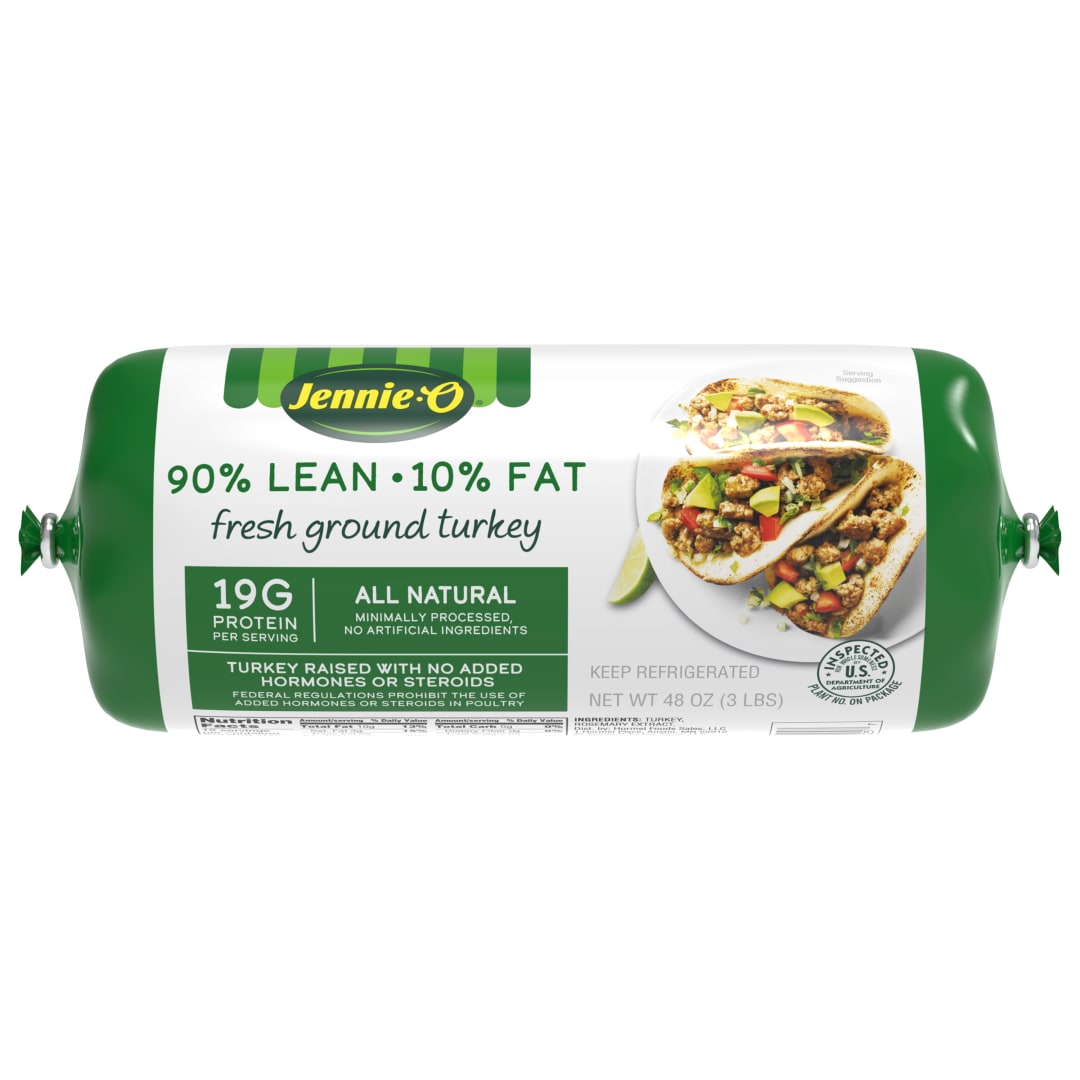 JENNIE-O Ground Turkey 90% Lean / 10% Fat - 3 lb. chub