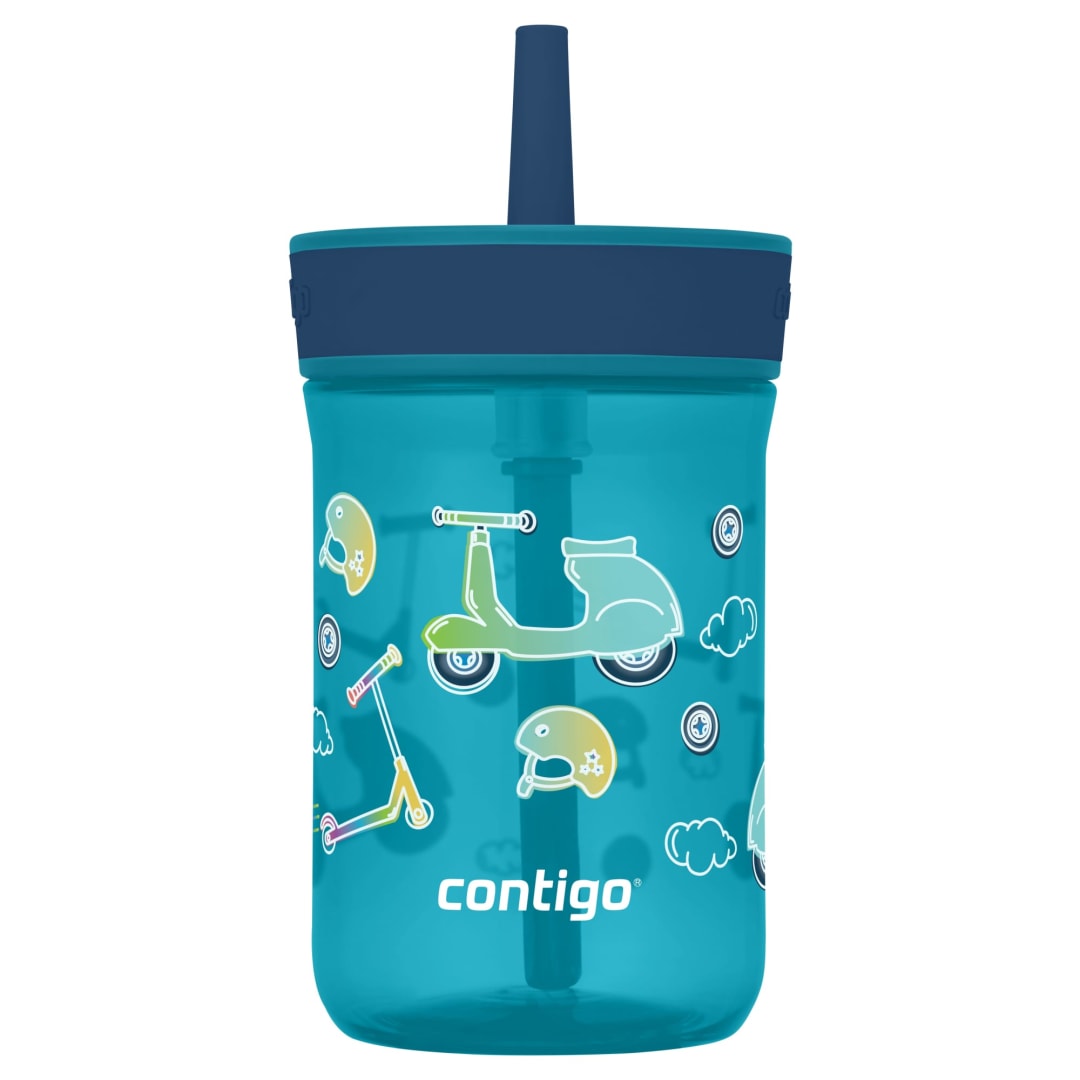 Contigo® Kids’ Leighton Straw Tumbler with Spill-Proof Leak-Proof Lid, 14oz.