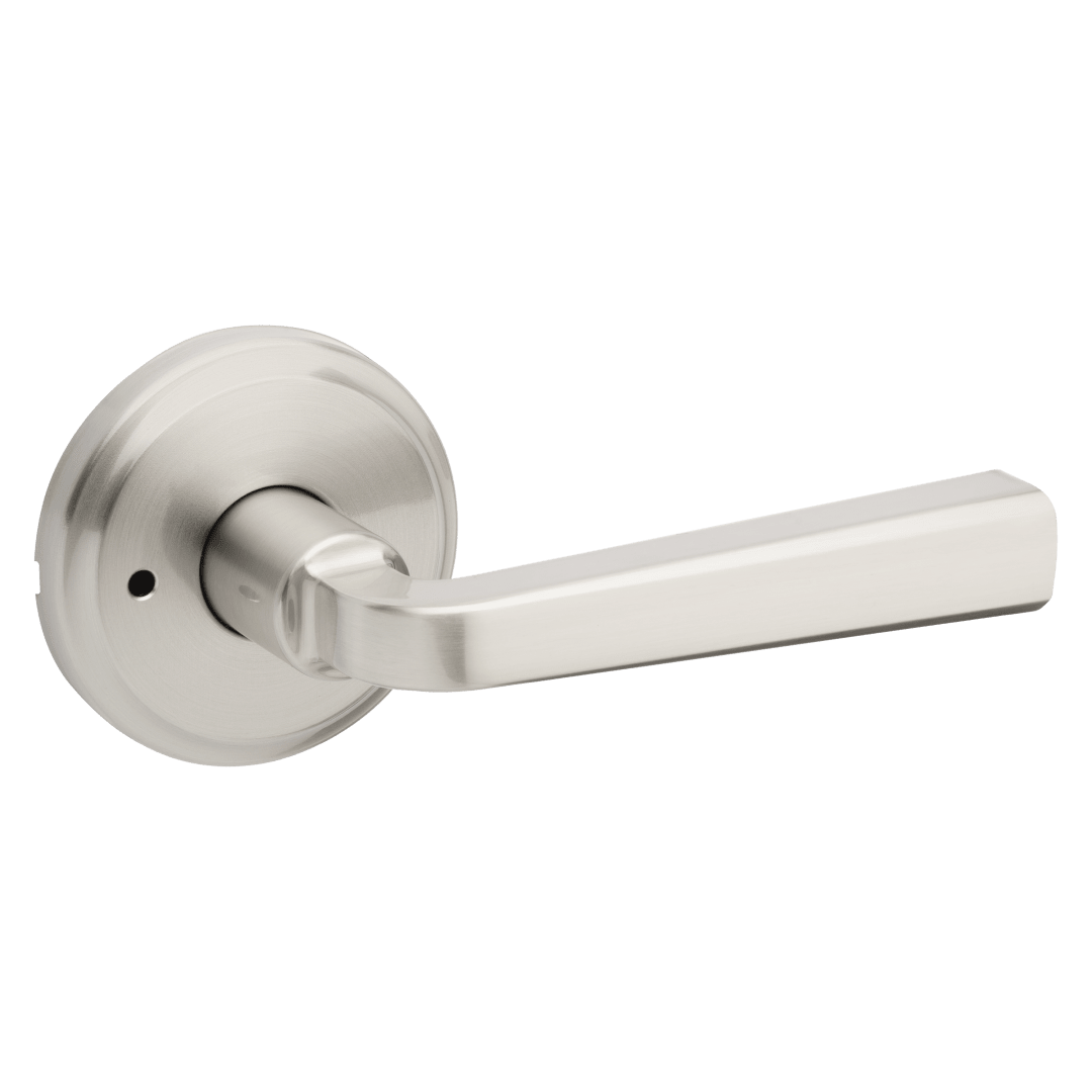 Trafford Bed/Bath Door Lever in Satin Nickel