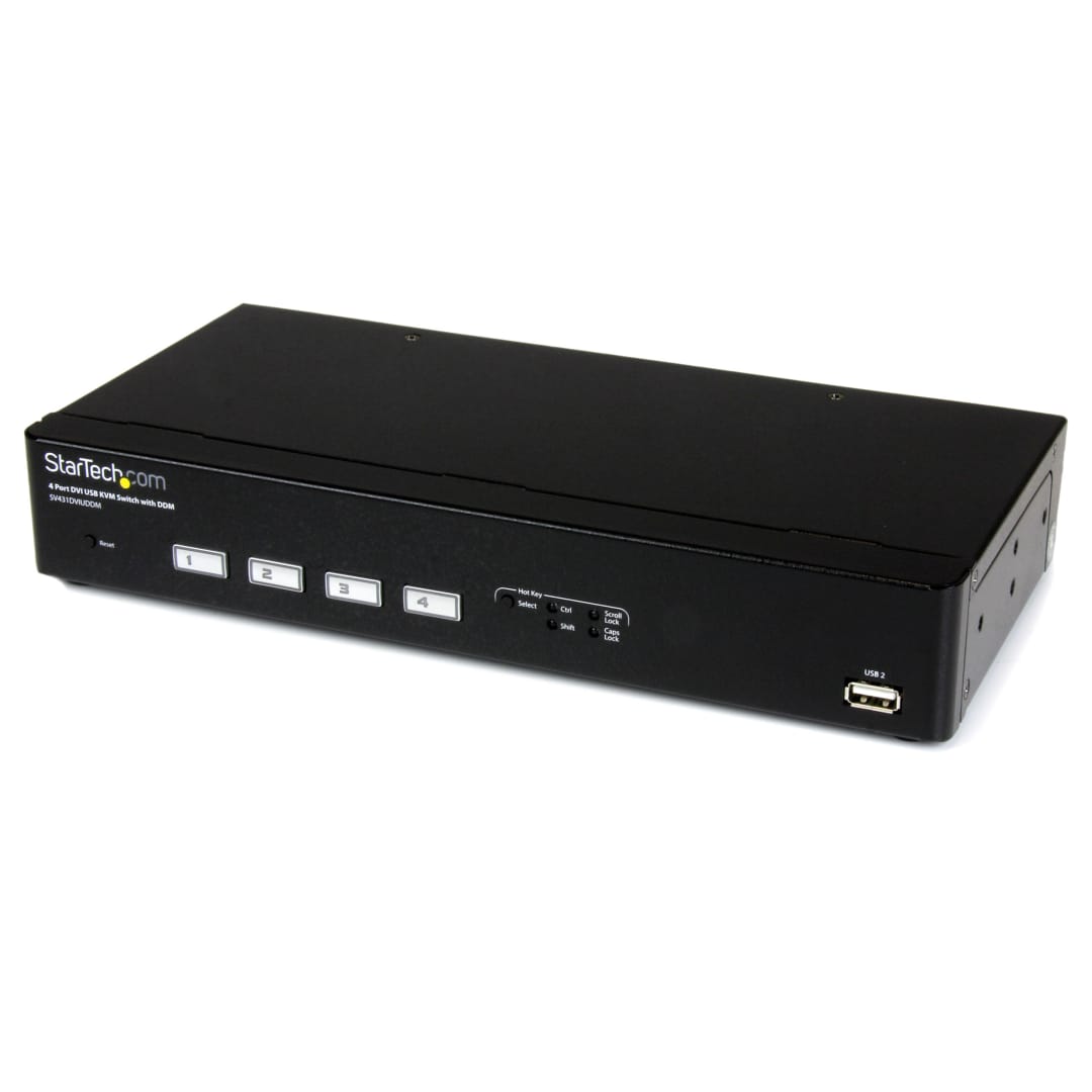 4 Port DVI KVM Switch w/ DDM Fast Switching