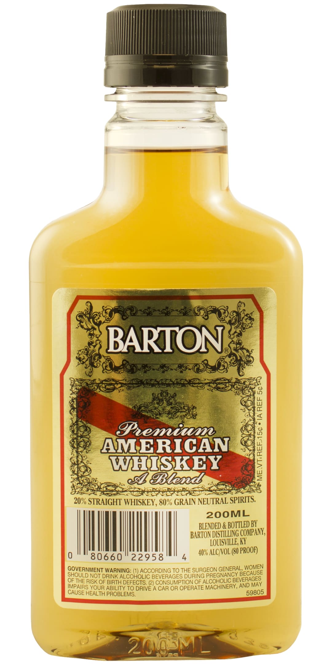 Barton Blended Whiskey 200ml 80 Proof