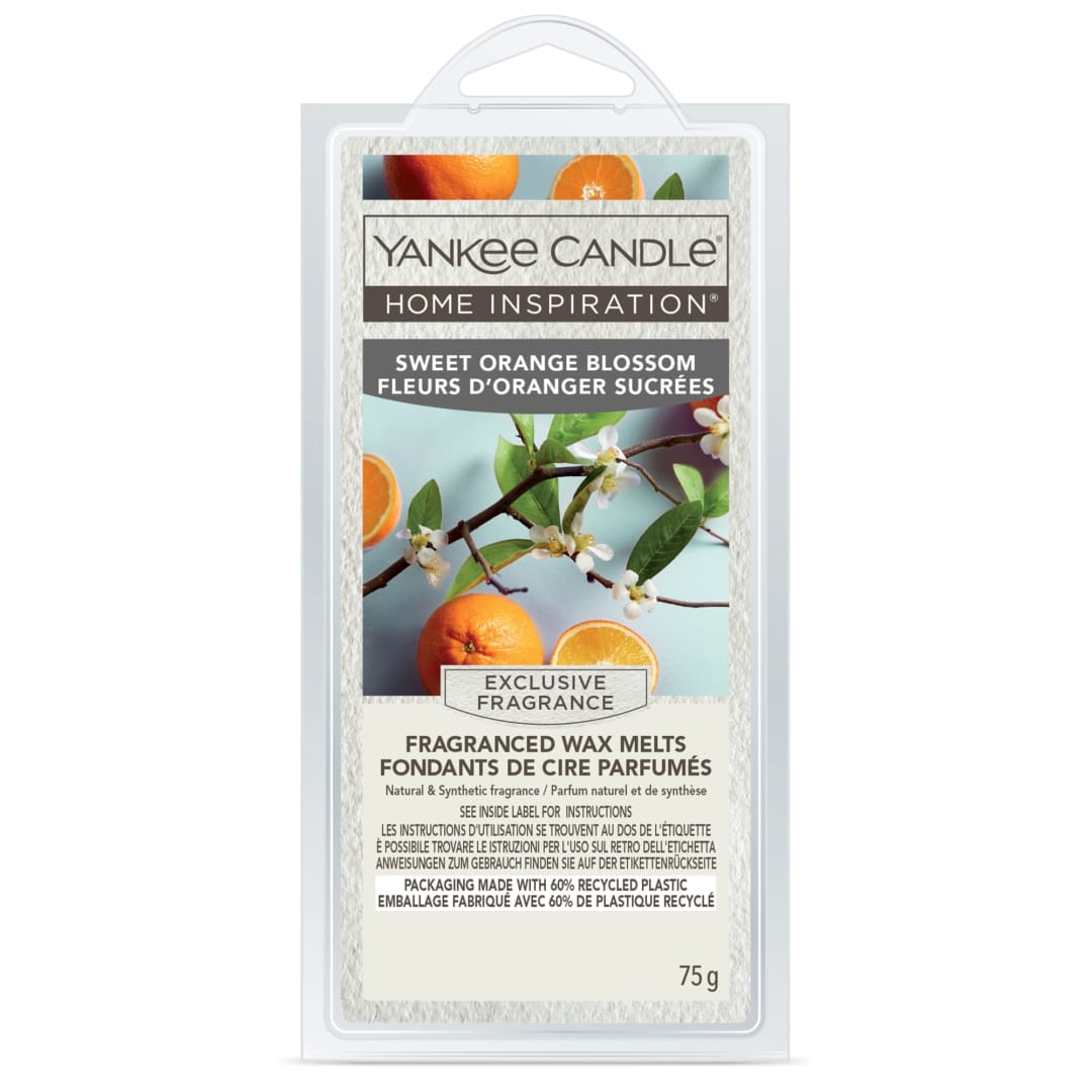 Yankee Candle Home Inspiration Scented Wax Melts | Sweet Orange Blossom Wax Melts | Up to 4 Hours of Fragrance | 6 Count