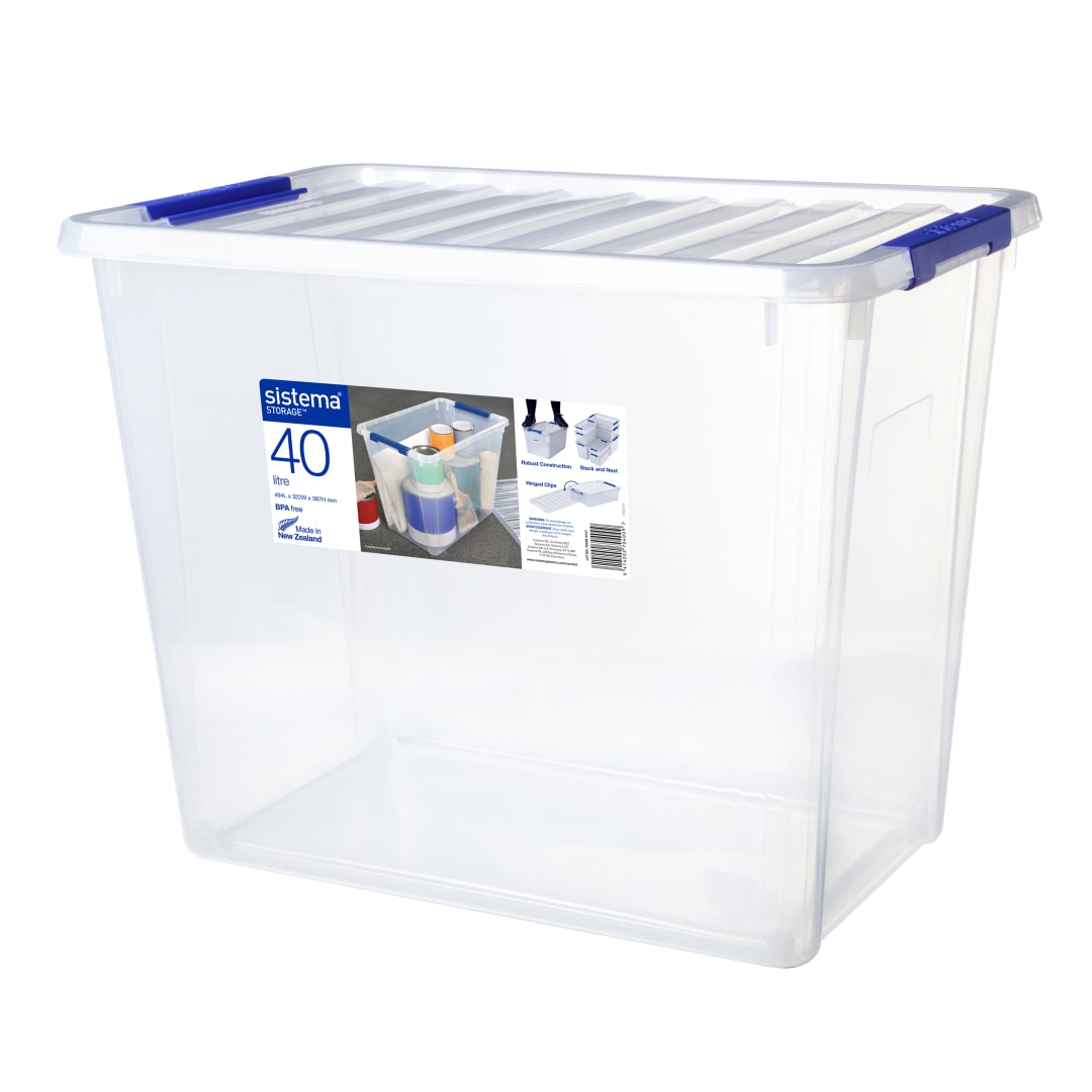 40L STORAGE BIN LID NESTED
