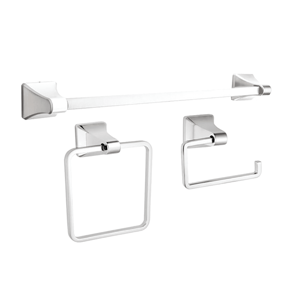Vorena 3-Piece Bathroom Accessory Kit in Polished Chrome