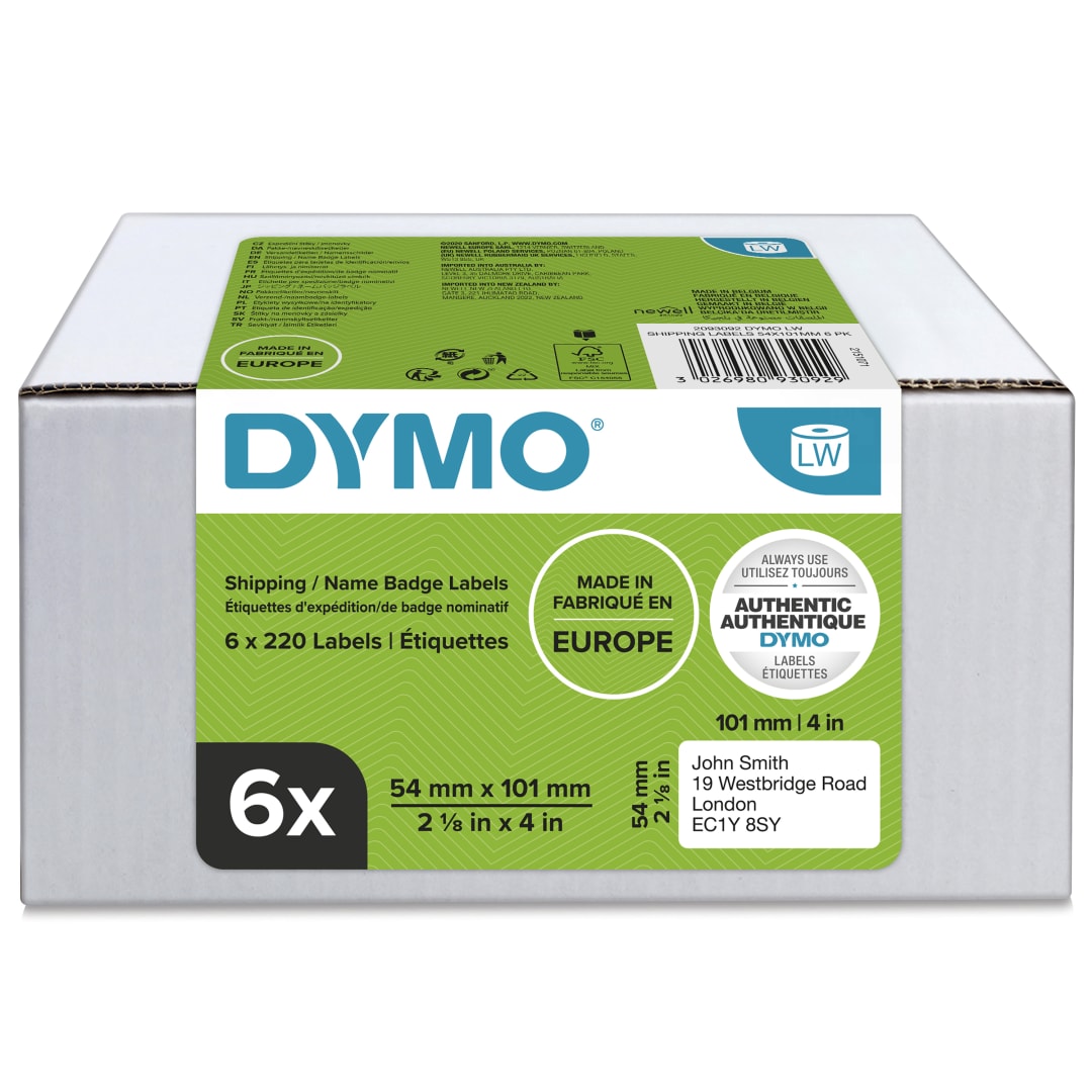 DY LW 54X101MM SHIP LBL 6PK FSC EU/AP
