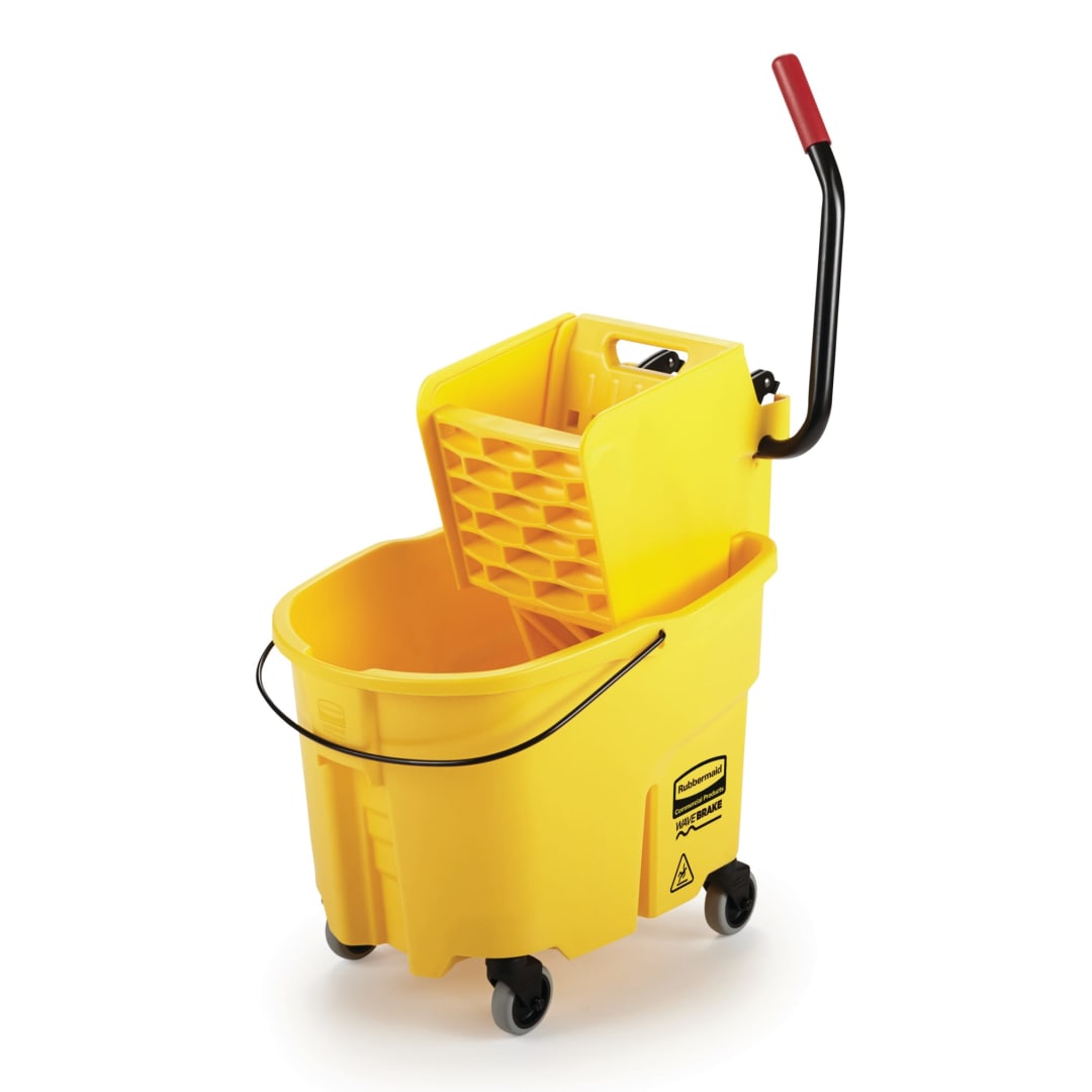 Rubbermaid® Commercial WaveBrake® 35 QT Side Press Bucket and Wringer, Yellow