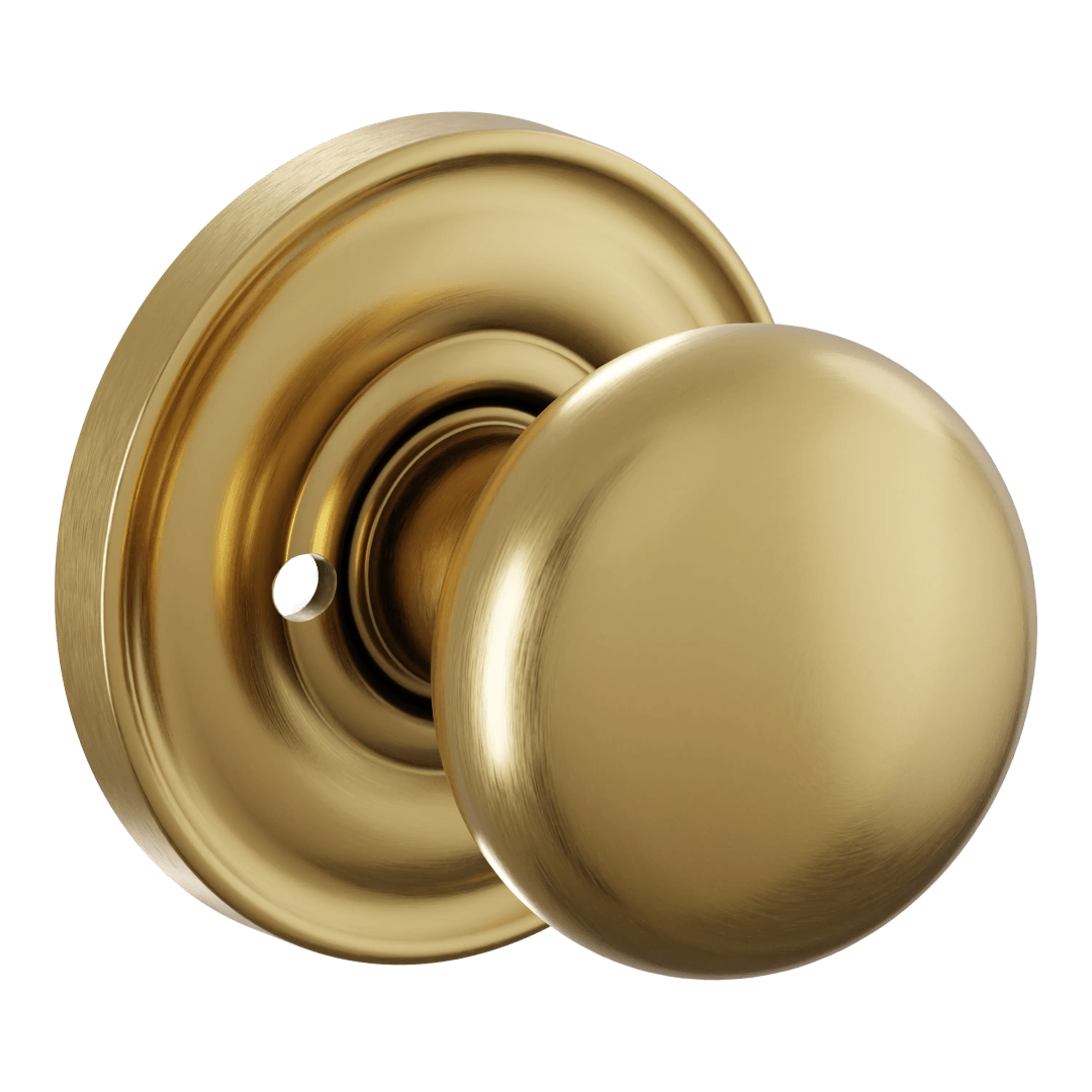 5000 Knob With 5048 Rose, Privacy, In Heirloom Brass