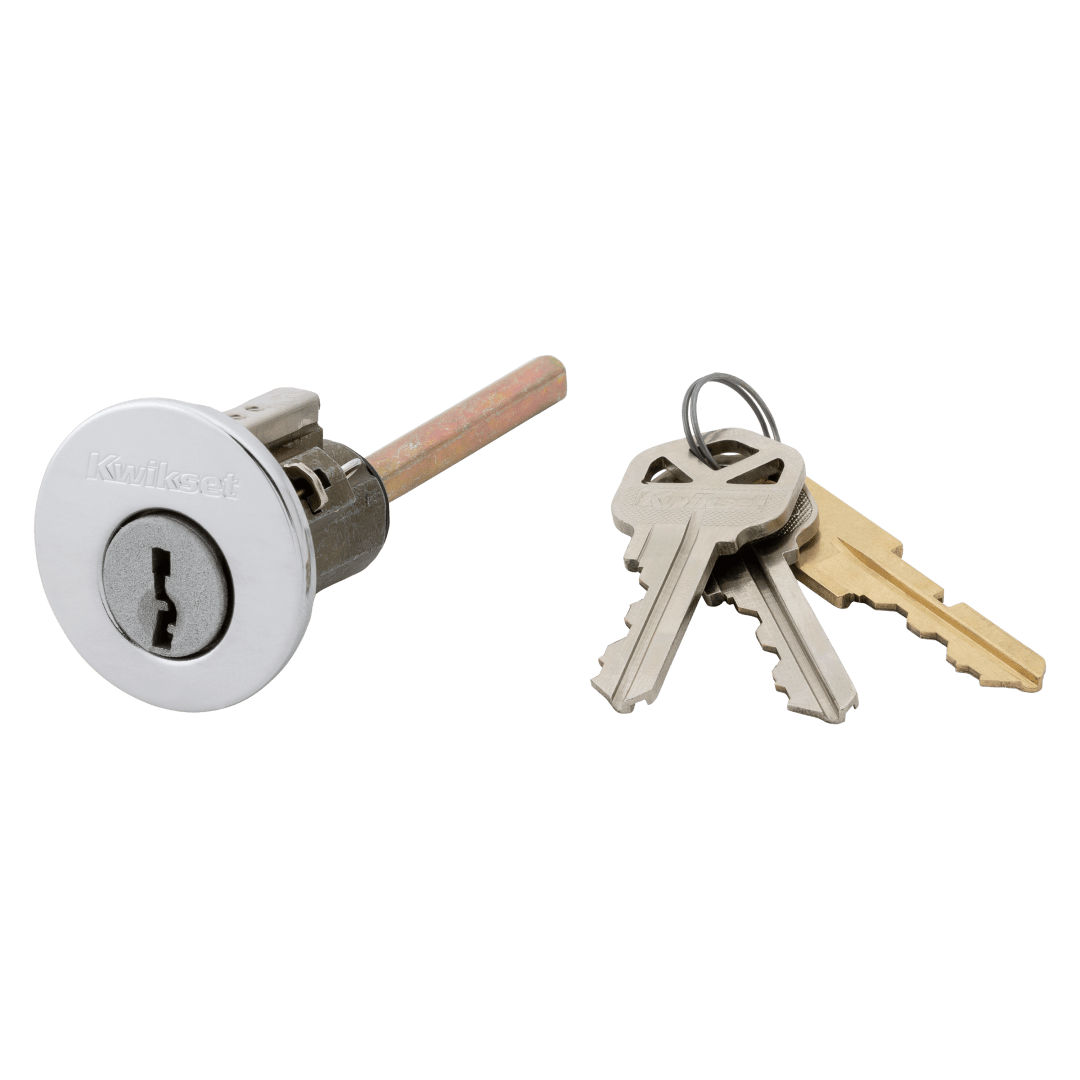 Exterior 6-Pin Deadbolt Cylinder in Polished Chrome Finish
