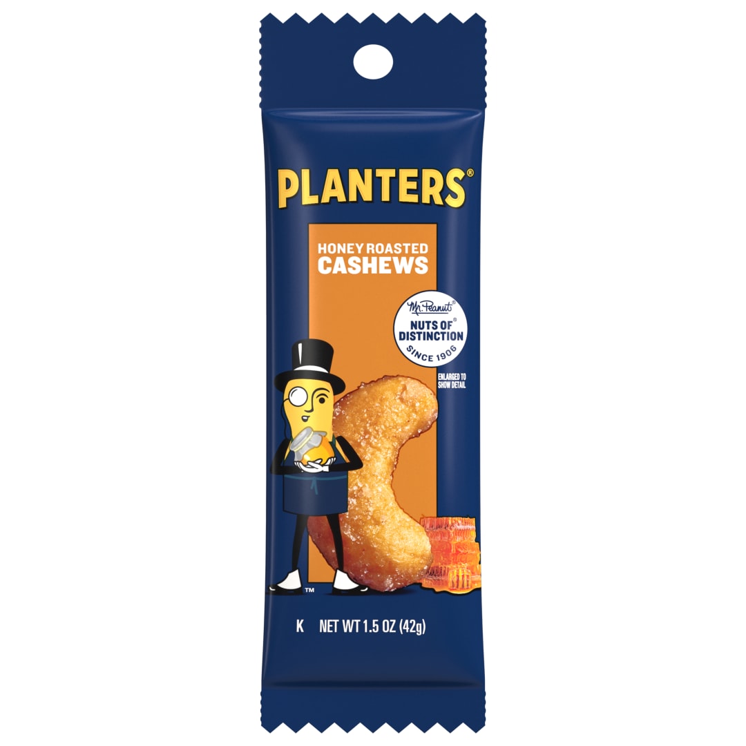 PLANTERS Cashews Honey Roasted Tube Pre Priced
