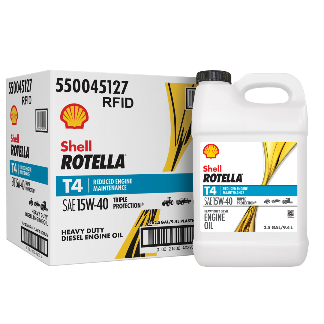 Shell Rotella T4 Triple Protection 15W-40 Diesel Engine Oil, 2.5 Gallon (2 Pack)