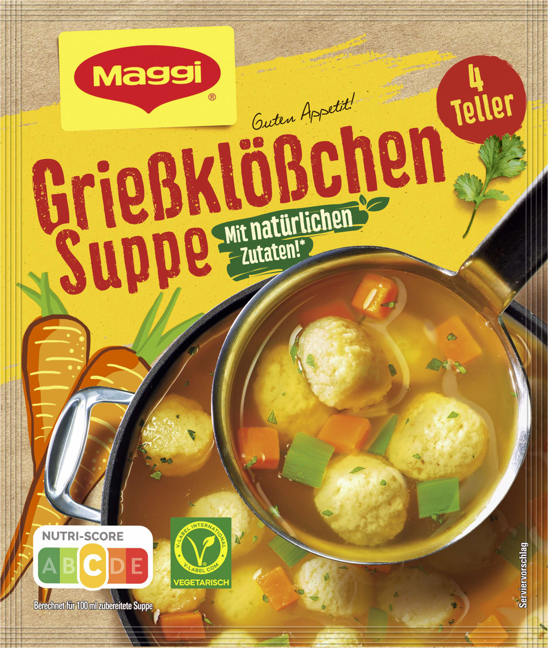 MAGGI GUTEN APPETIT Suppe Grießklößchen 50g,ergibt 1 l