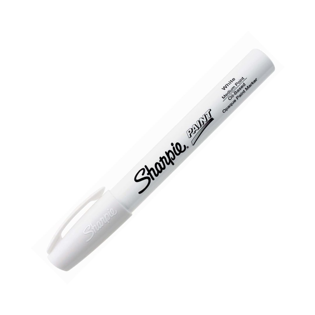 Sharpie® Oil-Based Paint Marker, Medium Point, White, Great for Rock Painting, 1 Count