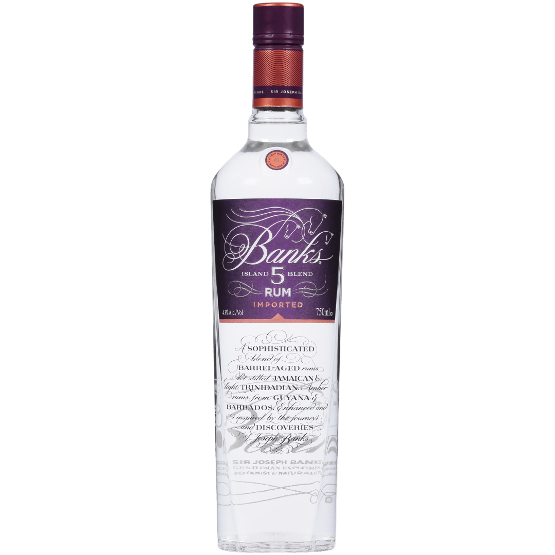 Banks 5 Island Blend Imported White Rum 43% 750mL