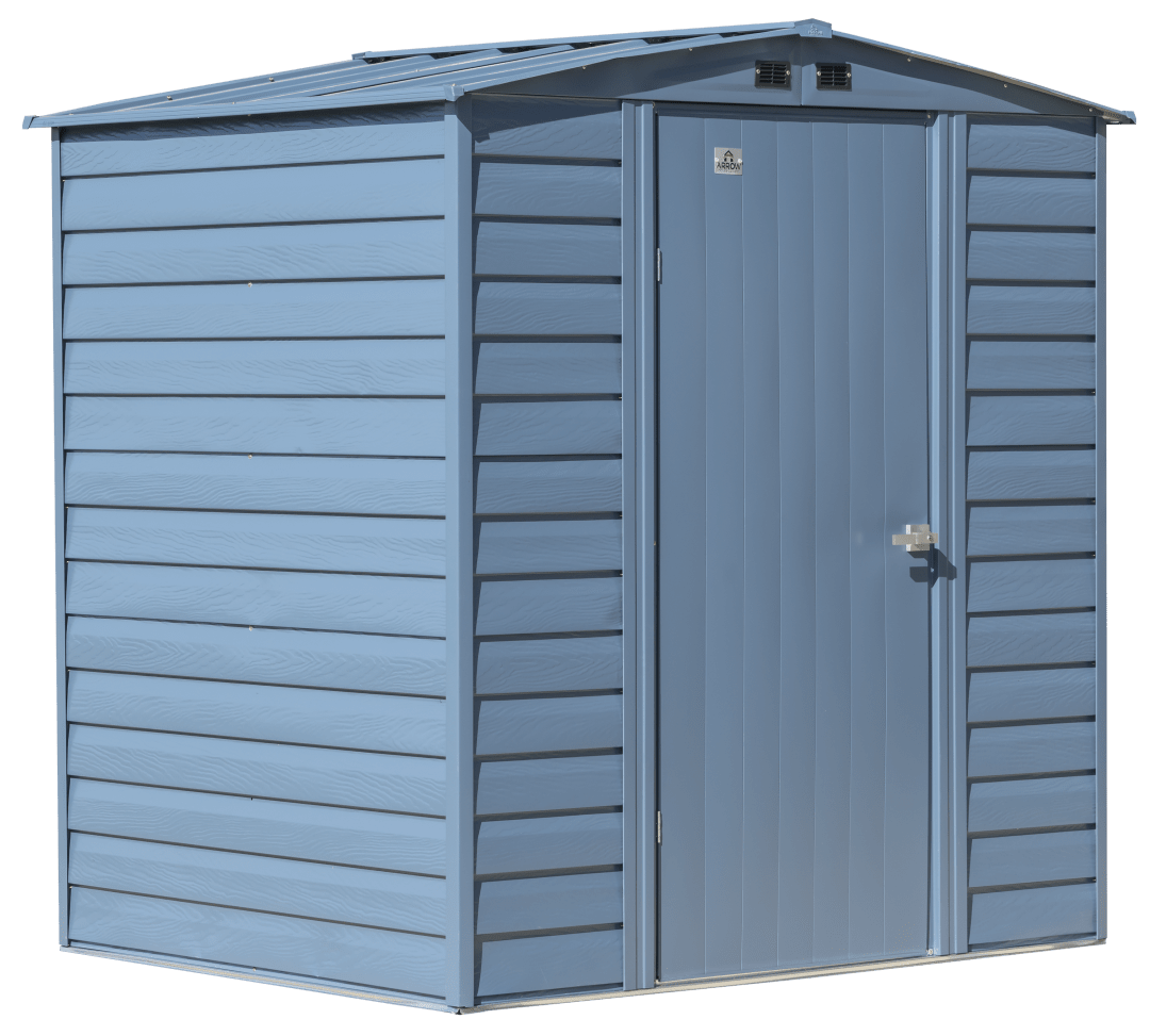 Arrow Select 6 x 5 x 7 ft Blue Grey Steel Storage Shed