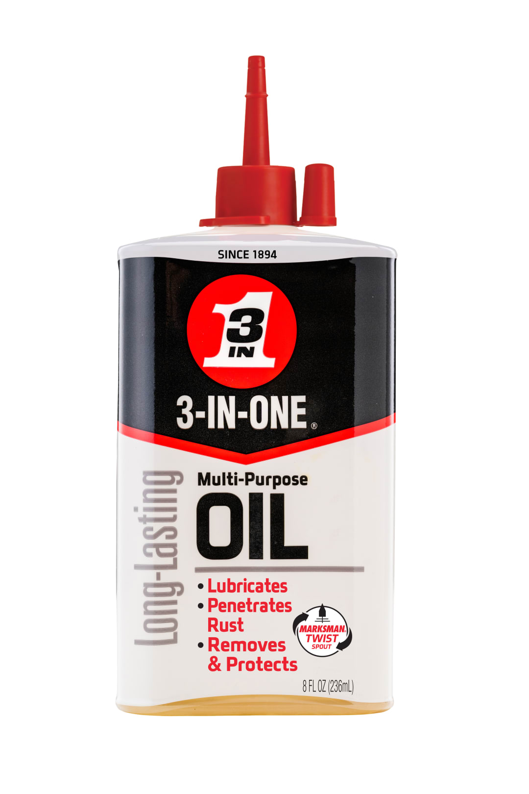 3-IN-ONE® 8 fl oz Multi-Purpose Oil, Fast-Acting Lubricant for Joints & Moving Parts