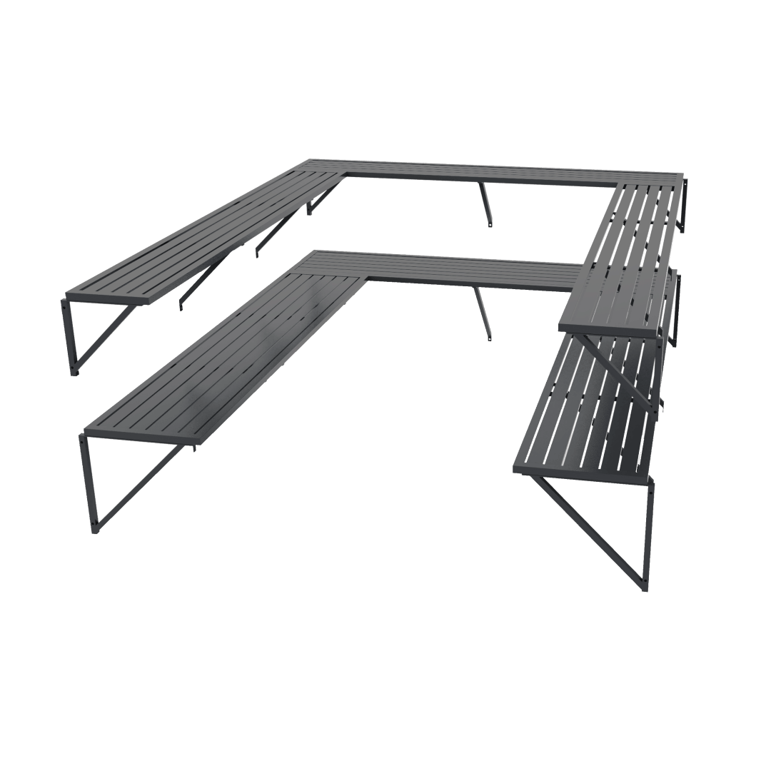 Sojag 8 x 7 ft Black Breen Greenhouse Shelf Kit