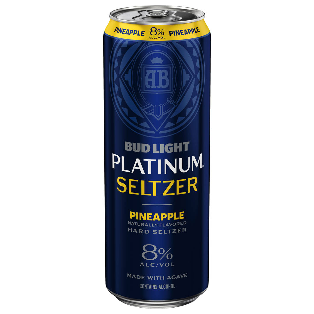 Bud Light Platinum Seltzer Pineapple 25 oz Single CAN 8ABV 206 Diameter - Gloss Varnish
