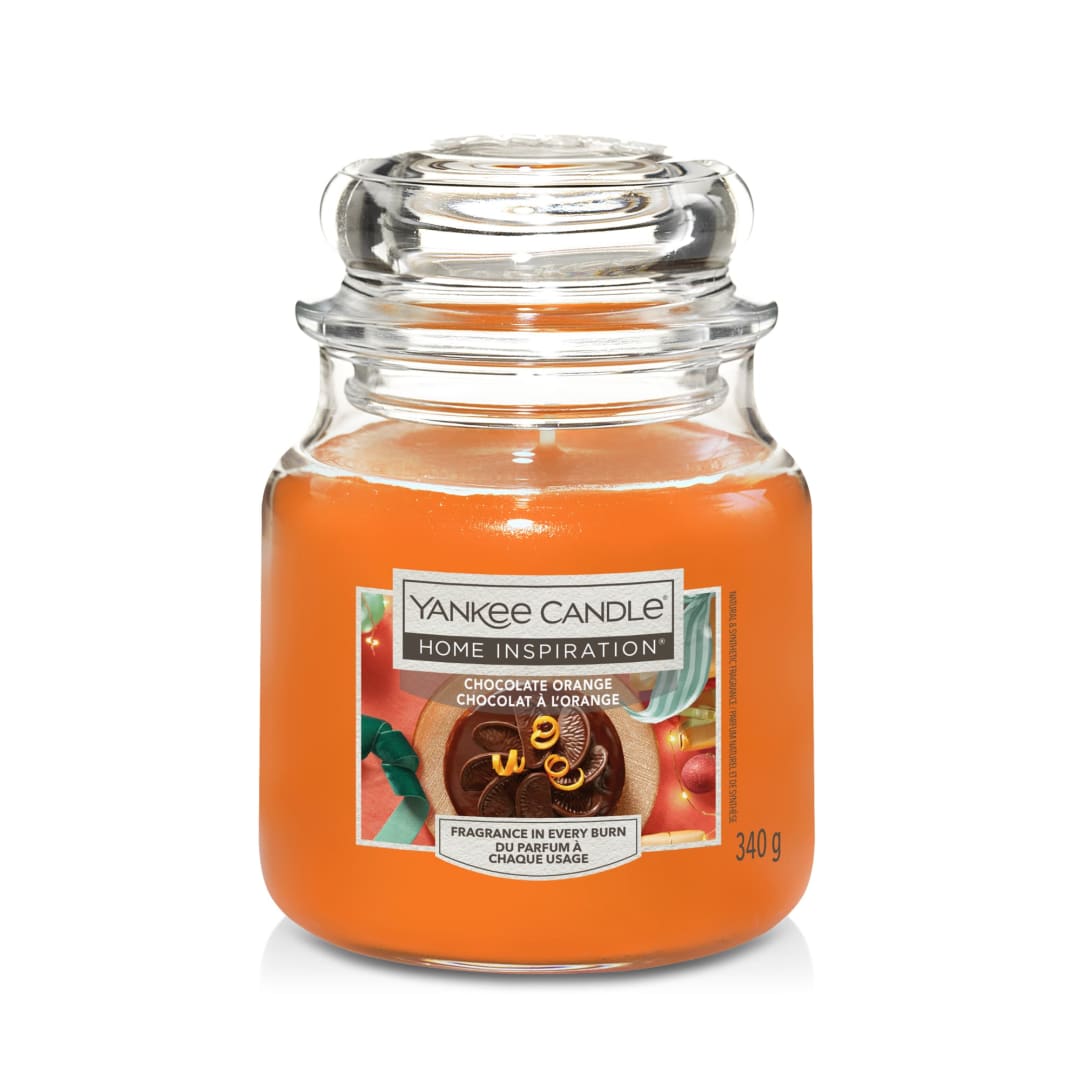 Yankee Candle® Home Inspiration Scented Candle | Chocolate Orange Medium Jar Candle | Long Burning Candles: Up to 60 Hours | Perfect Gifts for Women