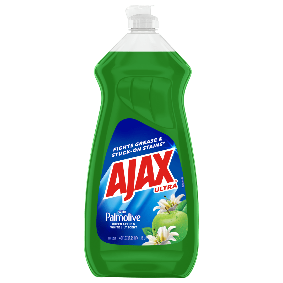 Ajax Ultra Liquid Dish Soap with Palmolive Green Apple & White Lily Scent - 40 Fluid Ounce