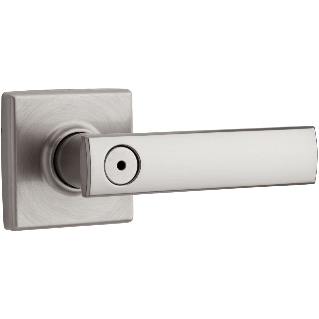 Vedani Square Bed/Bath Lever in Satin Nickel