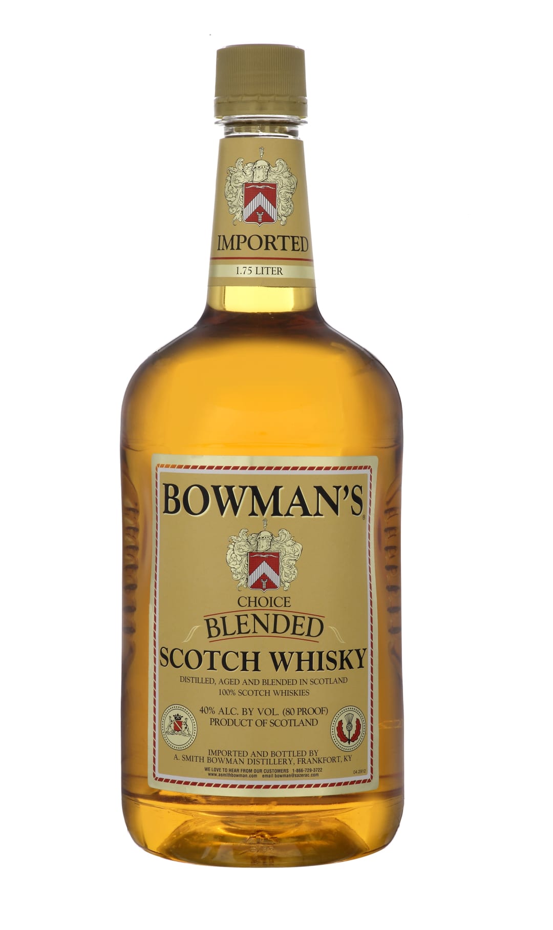 Bowman's Scotch Whisky 1.75l Plastic Bottle 80 Proof