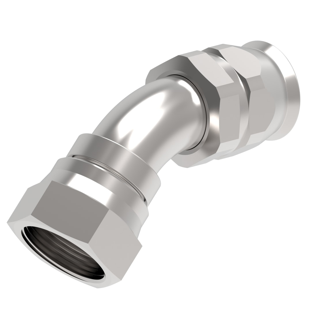 Aeroquip 1 1/4 FJIC Swivel 45deg X 1 1/4 Tefln Hose