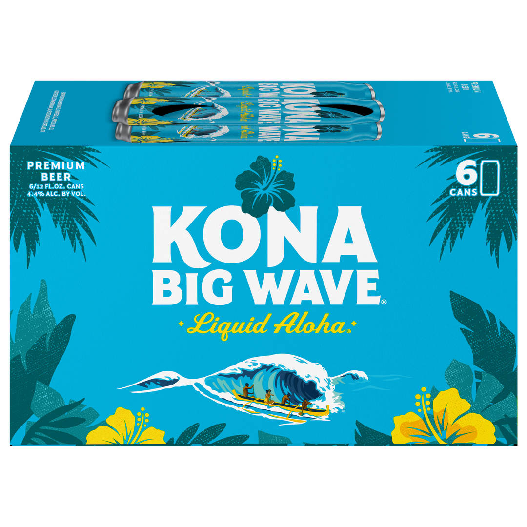 Kona Liquid Aloha Premium Big Wave Beer 6 - 12 fl oz Cans