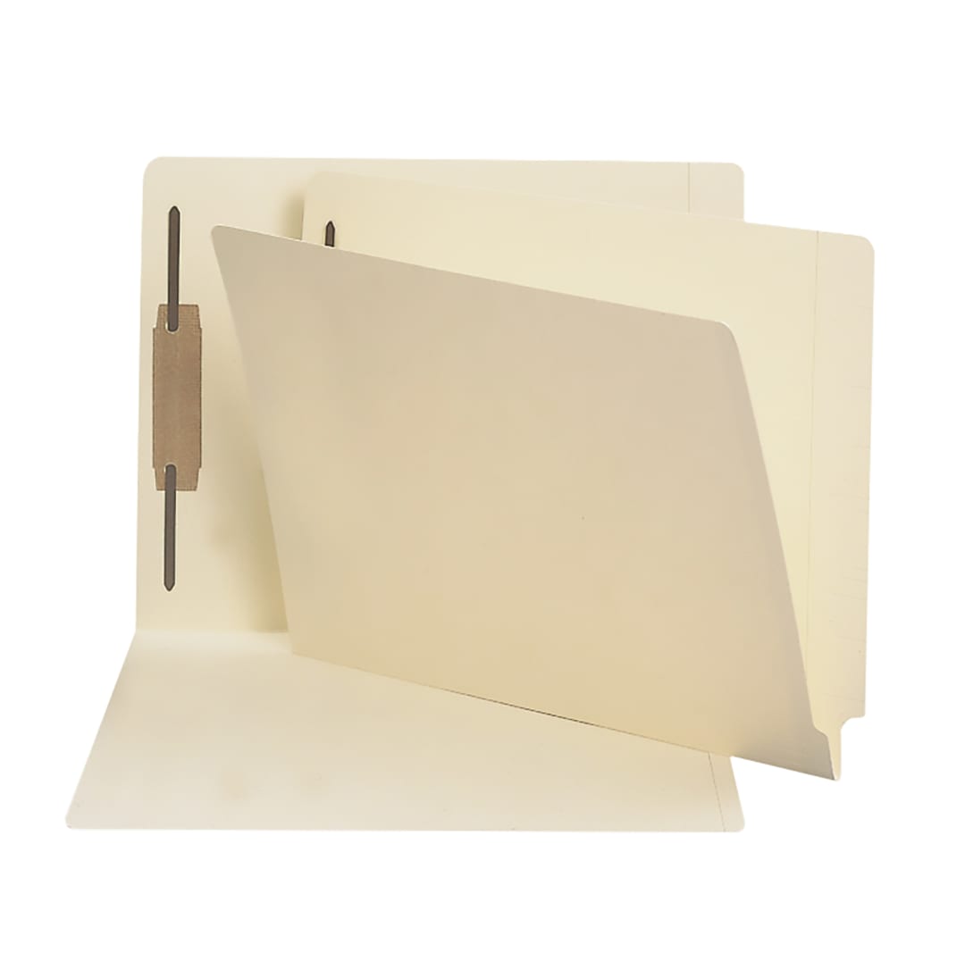 End Tab Fastener Folders with Shelf-Master® Reinforced Tab, Straight-Cut Tab