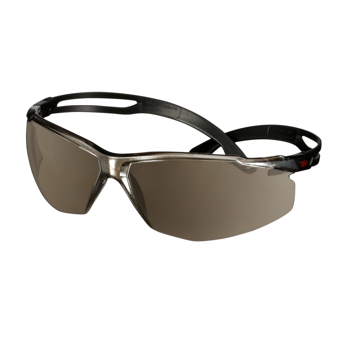 3M™ SecureFit™ 500 İş Güvenliği Gözlükleri, Siyah çerçeve, Çizilmeye Dayanıklı / Buğu Önleyici, Gümüş Aynalı lens, SF509AF-BLK-20/Kutu