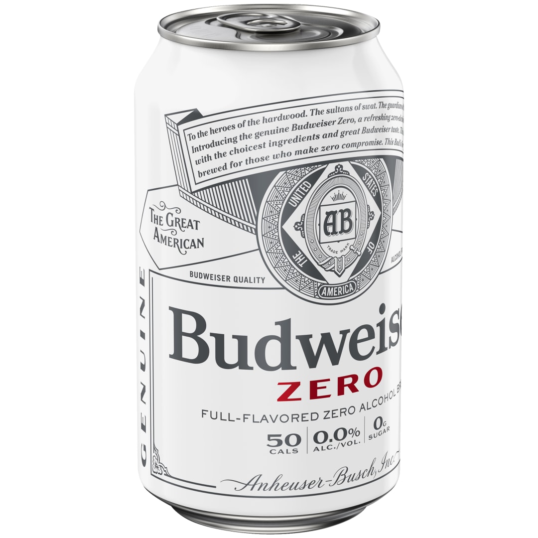 Budweiser® Zero Full-Flavored Zero Alcohol Brew, 12 fl. oz. Can