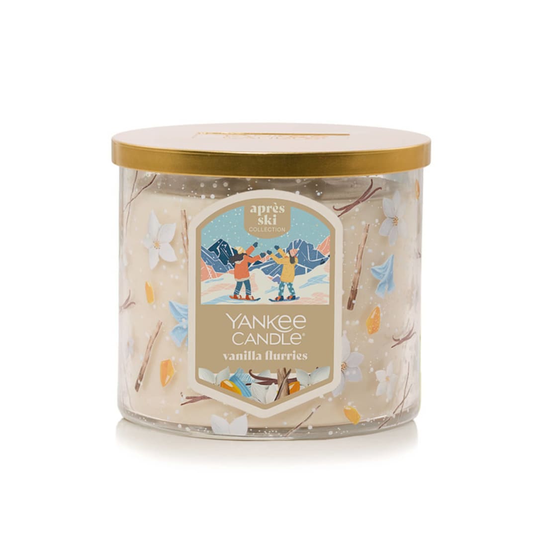 Yankee Candle Vanilla Flurries 3 Wick Scented Candles, 14.5 oz
