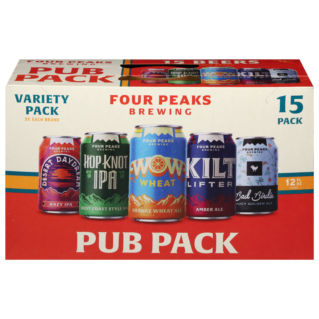 Four Peaks Brewing Beer Pub Pack Variety Pack 15 - 12 fl oz Cans