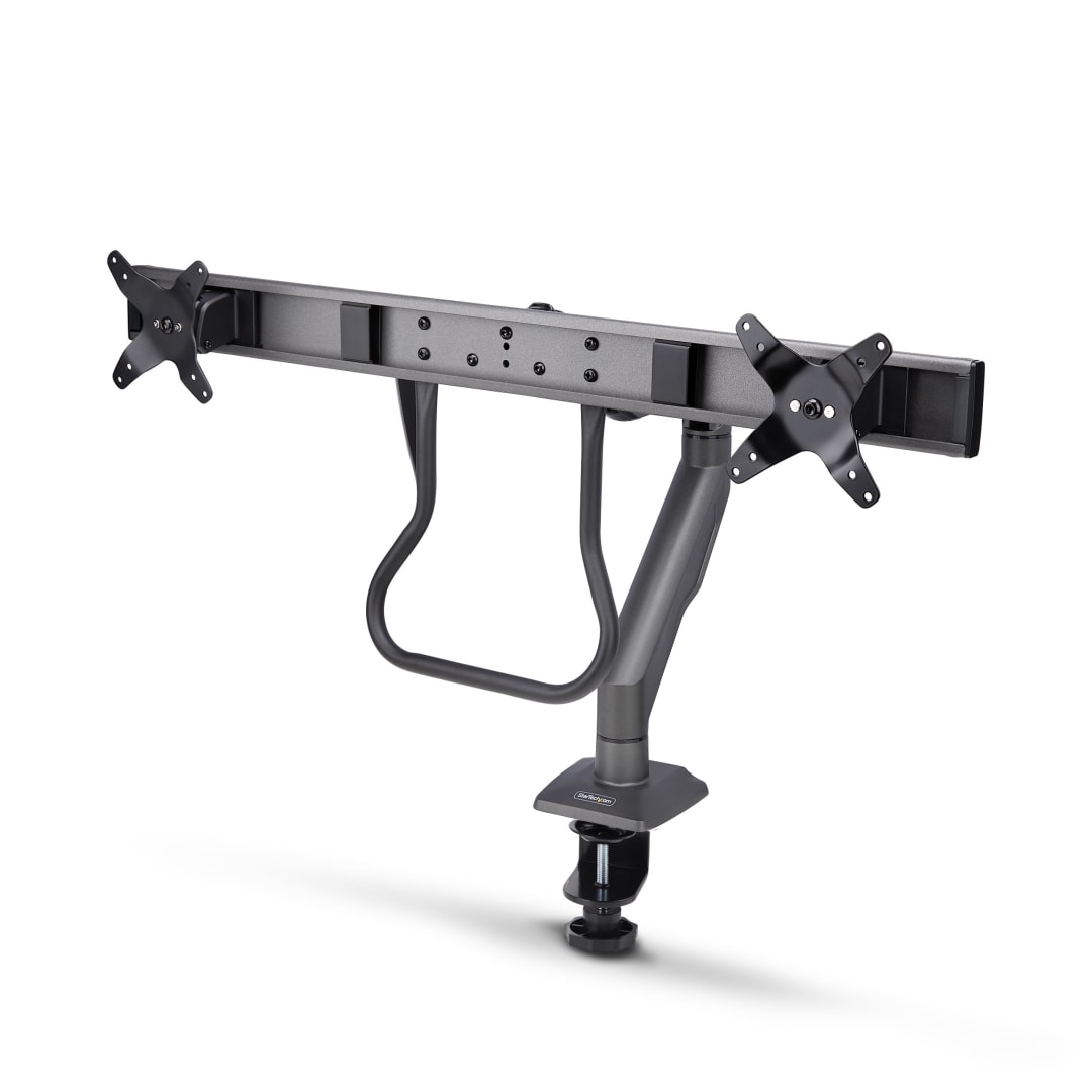 Heavy Duty, Dual Monitor Arm with Crossbar, Mechanical Sprin