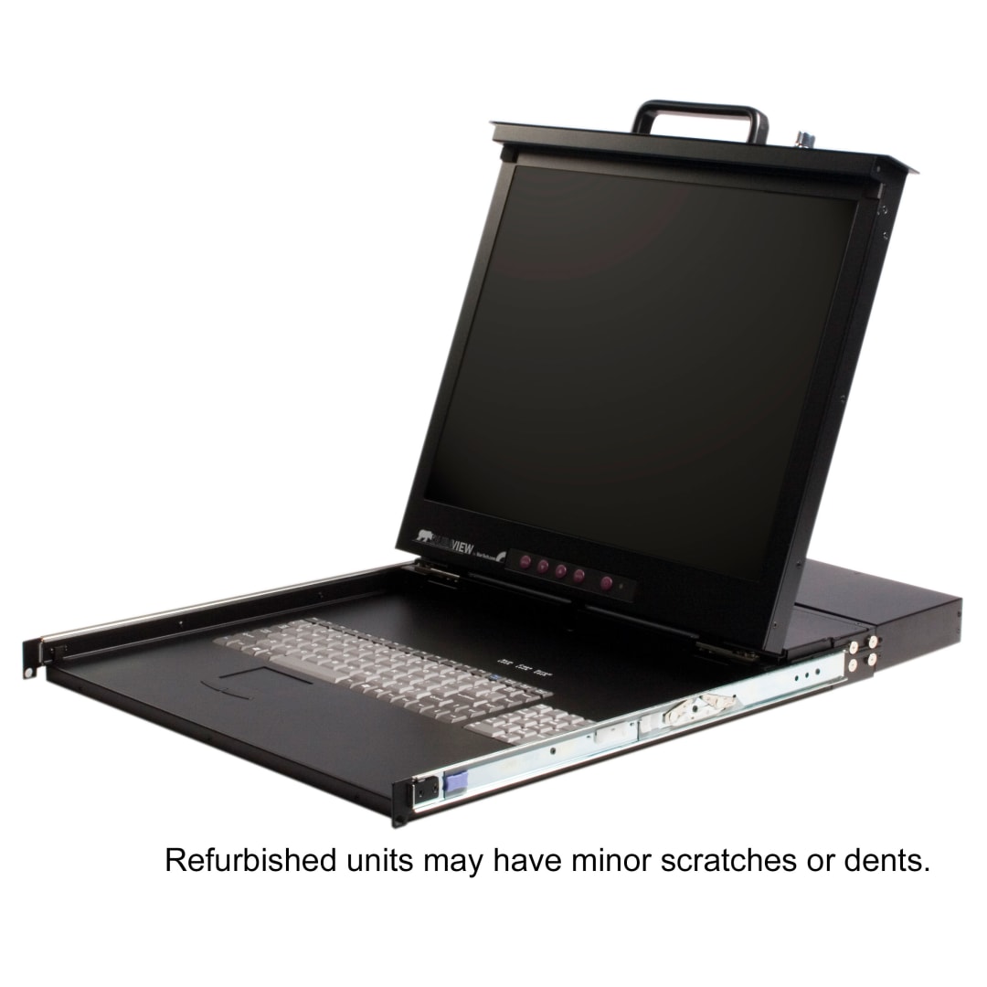 Refurbished 19 Inch Folding LCD Rack Console with 8 port KVM
