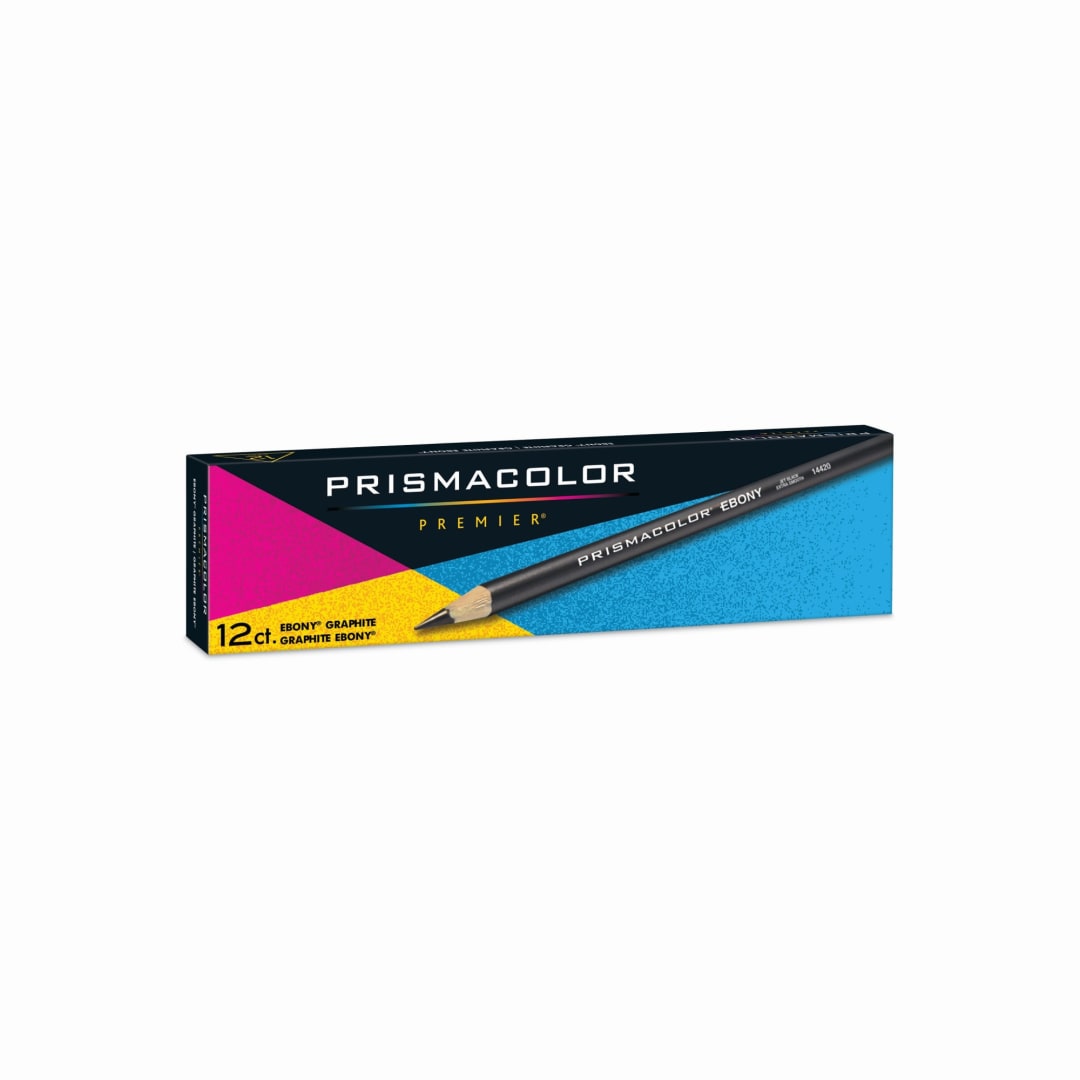 Prismacolor® Ebony Graphite Drawing Pencils, Black, Box of 12