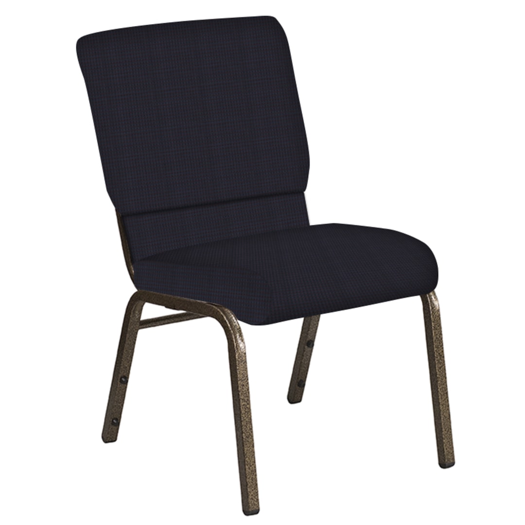 18.5''W Church Chair in Mainframe Blazer Fabric - Gold Vein Frame