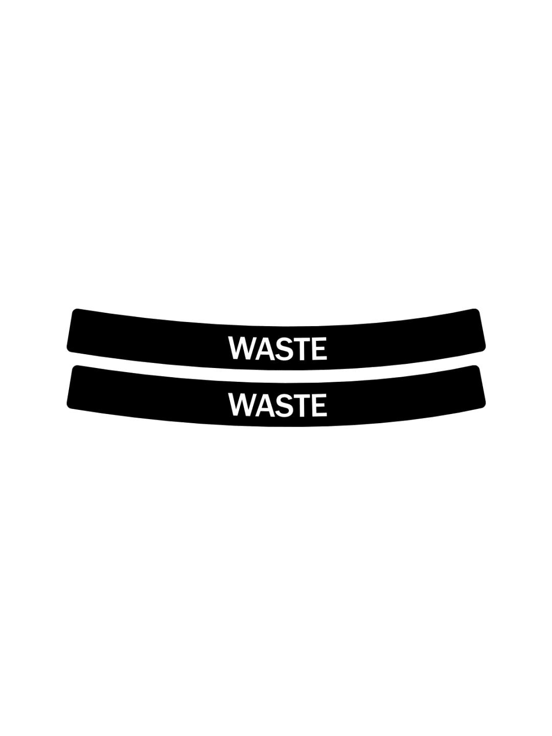  EVOLVE - Label - Ellipse - Waste - Full - Black-White
