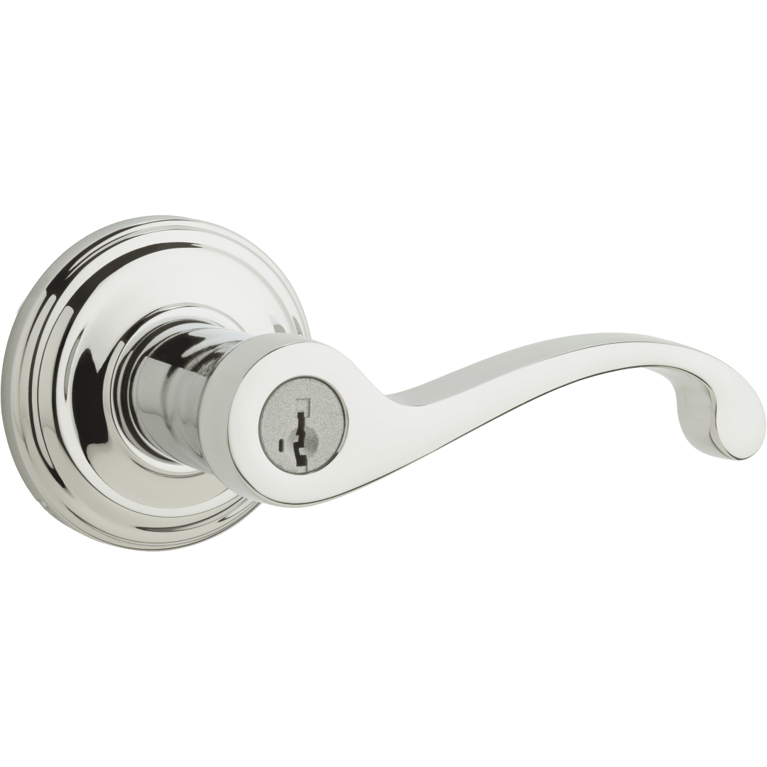 Commonwealth Keyed Entry Lever in Polished Chrome