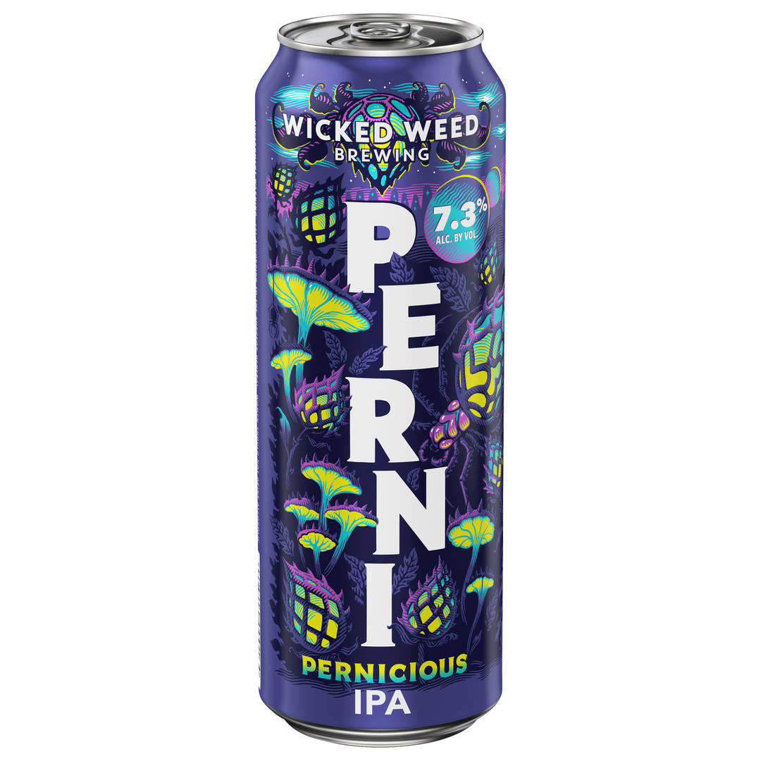 Wicked Weed Pernicious IPA 19.2 oz Single CAN 7_3ABV - Plain Aluminum - Standard Gloss - Craft Direct