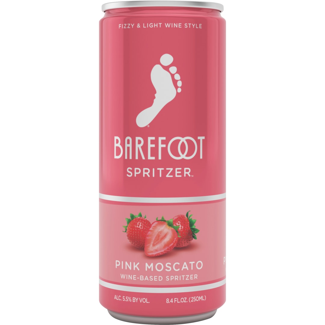 Barefoot Spritzer Pink Moscato Wine 1 Single Serve 250ml Can