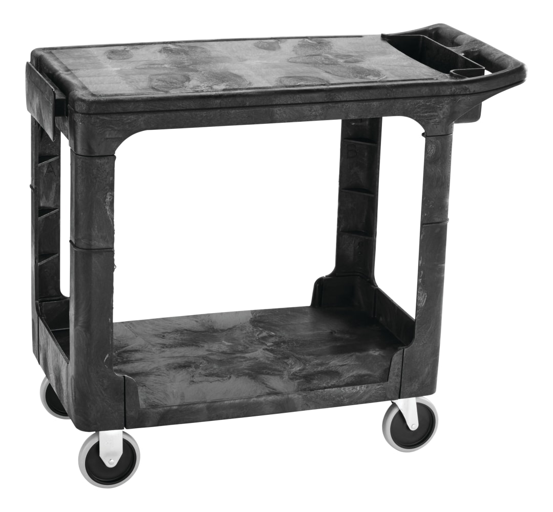 HD UTILITY CART FLAT SHELF SM BLA