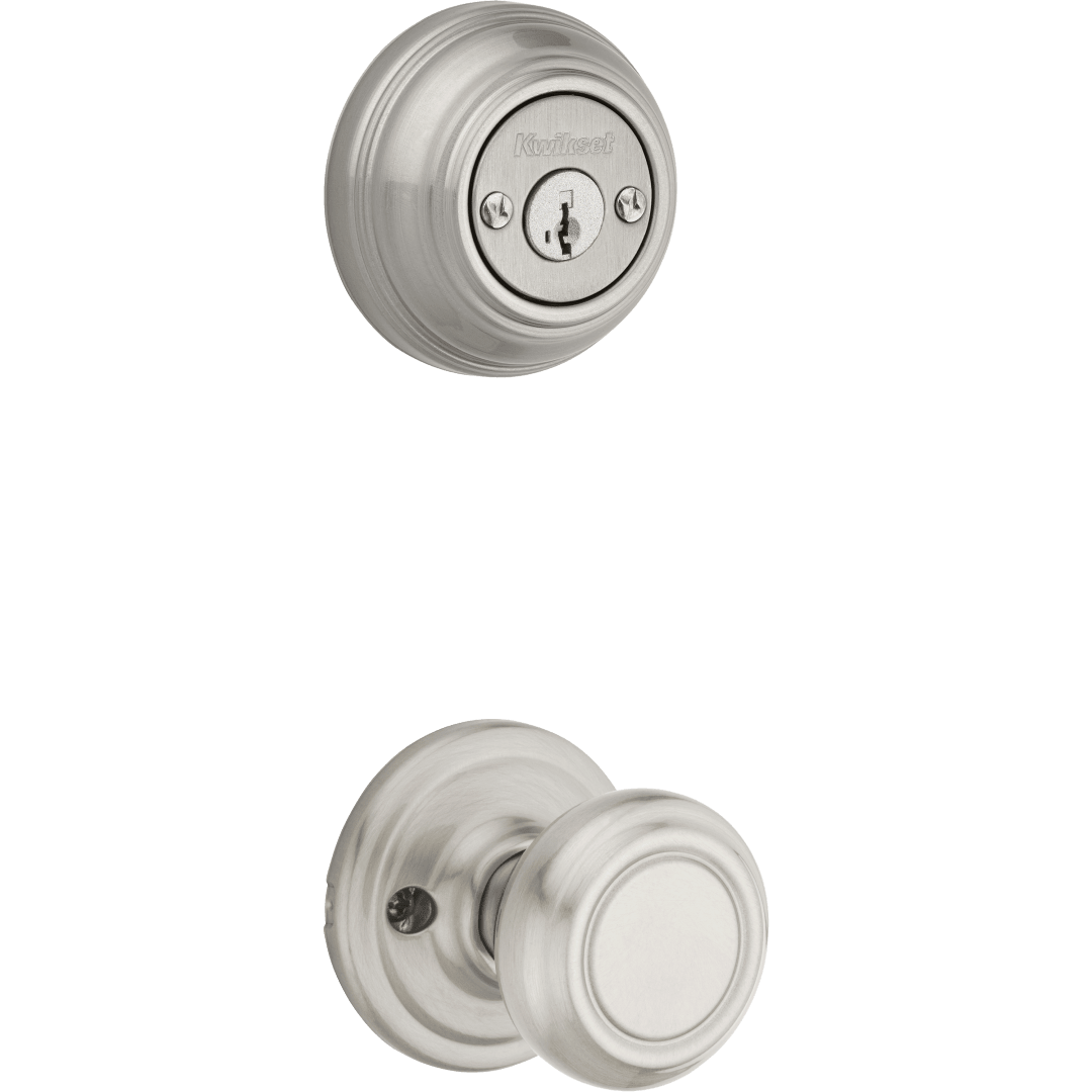 966 Double Cylinder Interior Pack w/Cameron Knob featuring SmartKey Security™ for Signature Series Handlesets in Satin Nickel